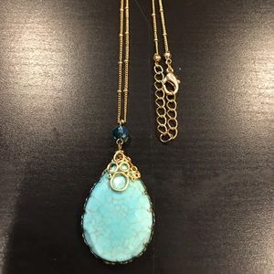 Turquoise and Gold Necklace